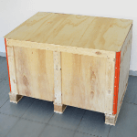 Caja de madera para exportación Foldbox R con tapa