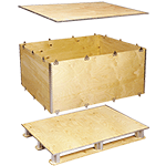 Caja para exportación de madera Foldbox E montaje